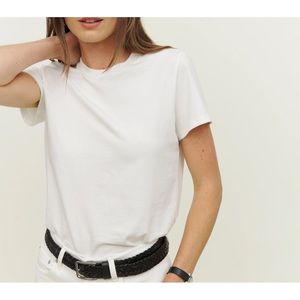 Classic Reformation White T Shirt tags on never worn.